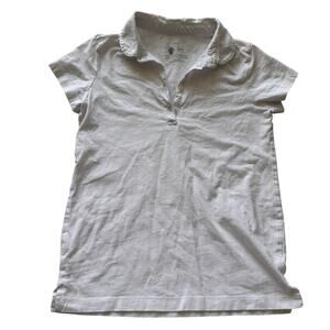 Girls White Short Sleeve Primary Polo - Size 8/9